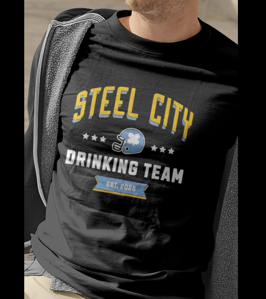 Steel City Drinking Team St. Patrick's Day 2026 Pittsburgh Steelers T-Shirt