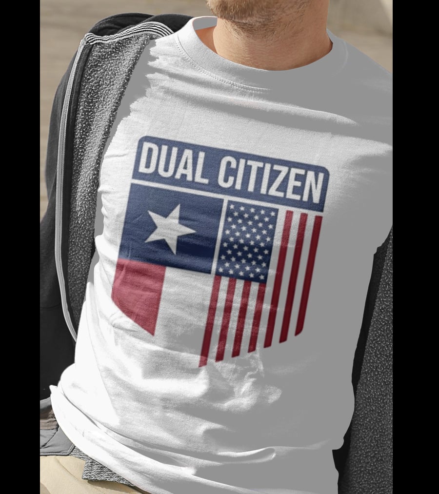 Texas Dual Citizen State Flag Star And Stripes T-Shirt