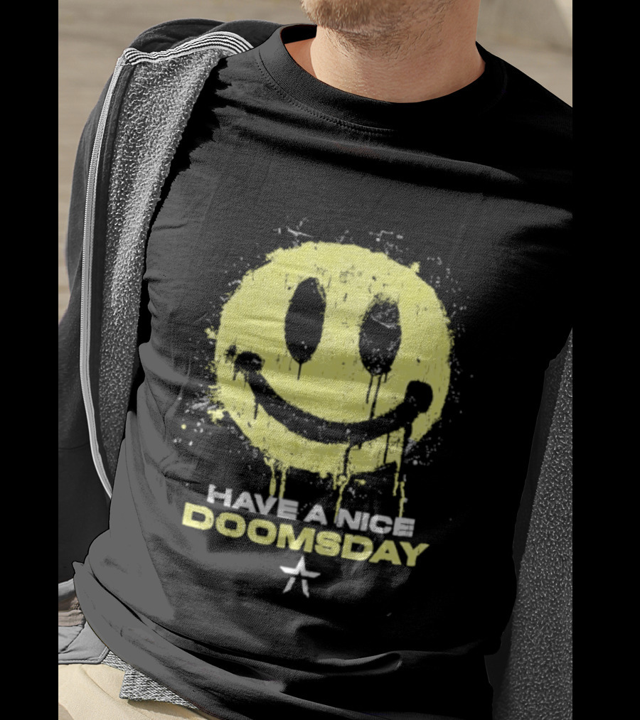 Starset Have A Nice Doomsday Smiley Face Distressed Splatter T-Shirt