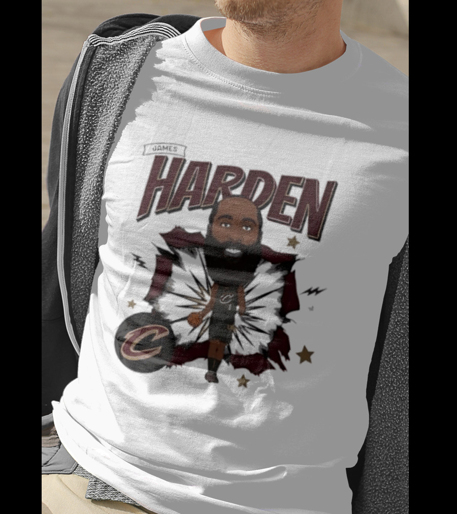 Cleveland Cavaliers James Harden Cartoon Bobblehead T-Shirt