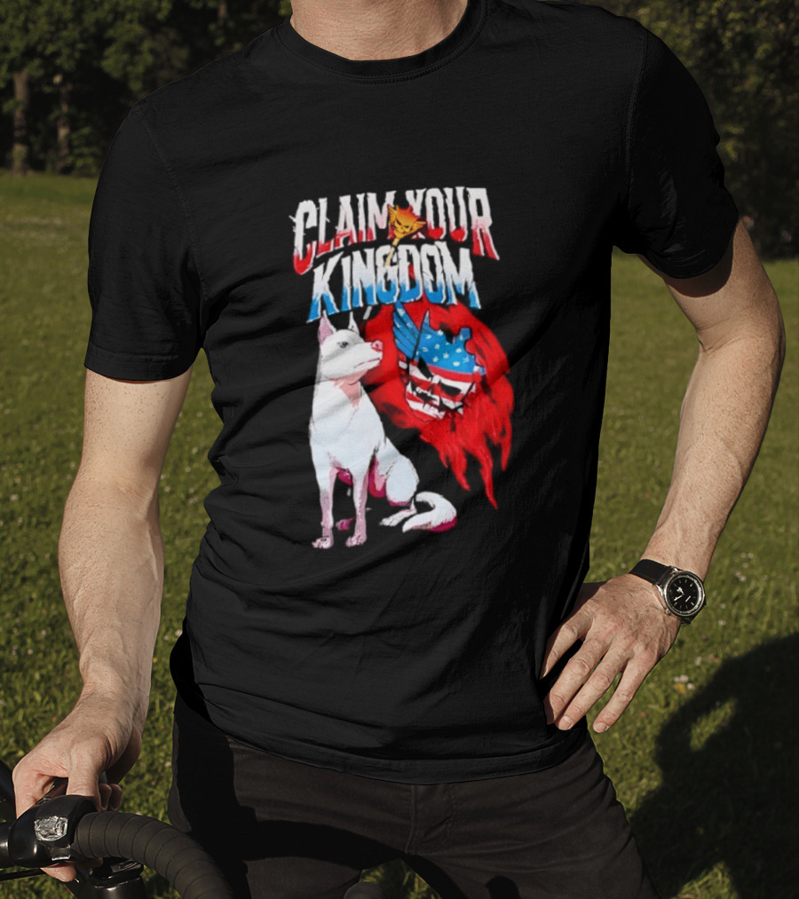 Cody Rhodes Pharaoh Dog Claim Your Kingdom WWE American Flag T-Shirt