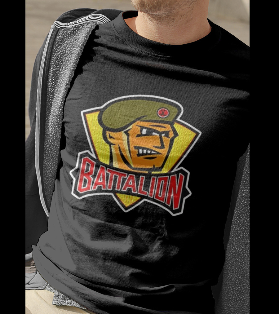 North Bay Battalion Hockey Military Emblem Inclusion Night T-Shirt