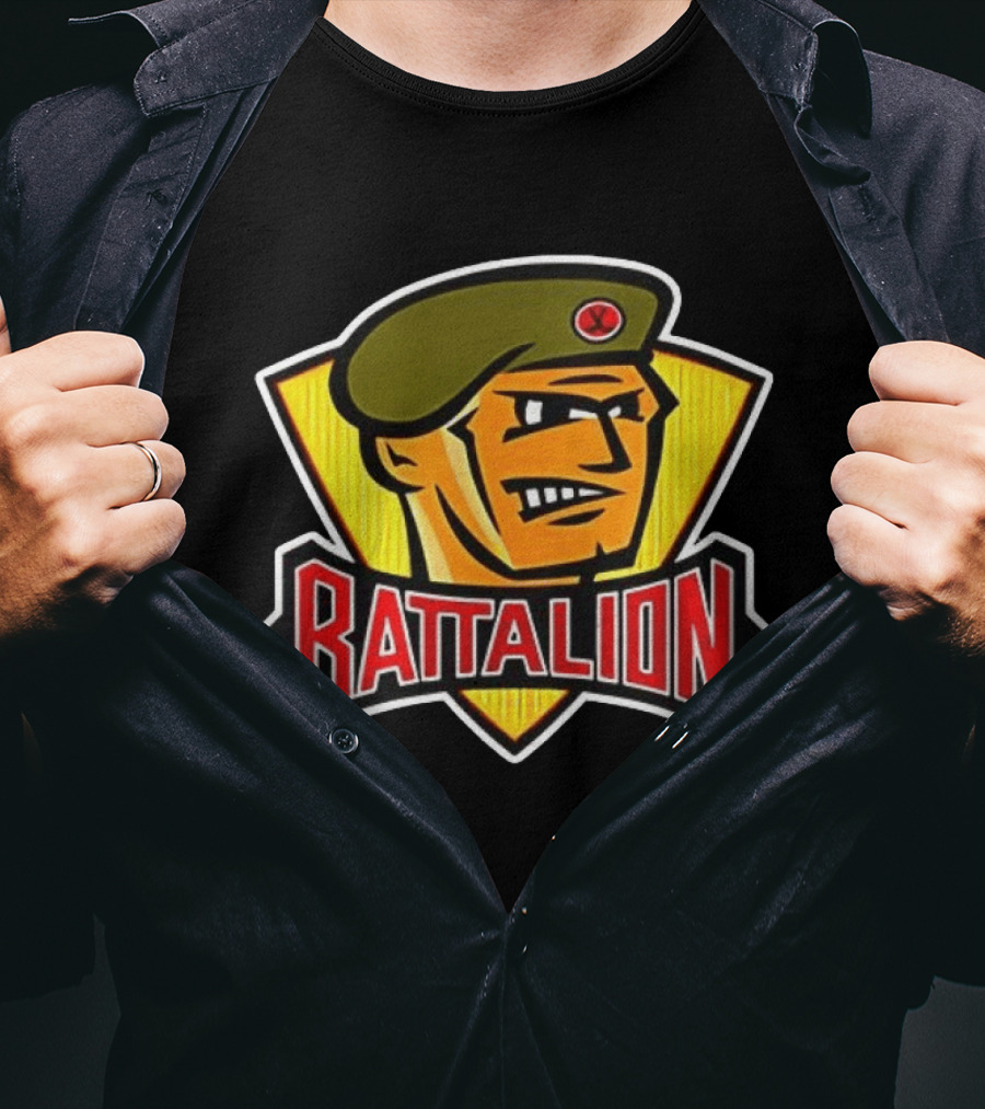 North Bay Battalion Hockey Military Emblem Inclusion Night T-Shirt