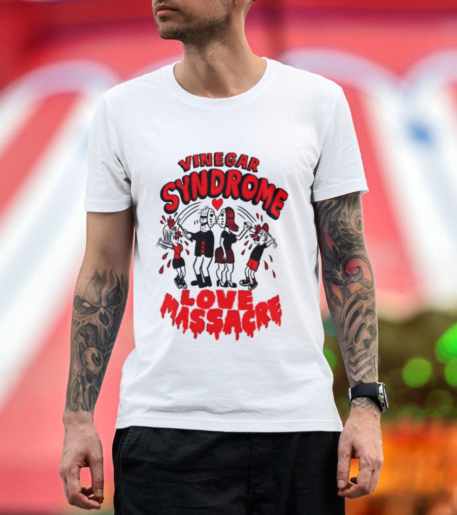Vinegar Syndrome Love Massacre Retro Horror Comic T-Shirt