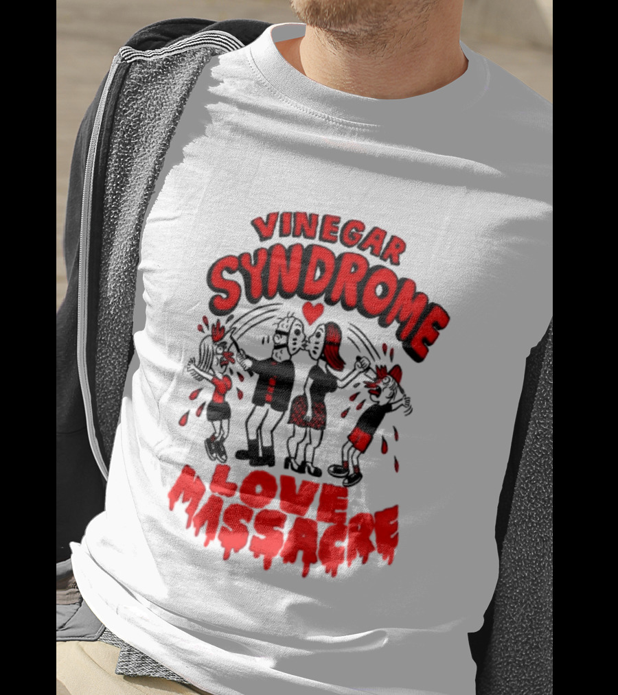 Vinegar Syndrome Love Massacre Retro Horror Comic T-Shirt