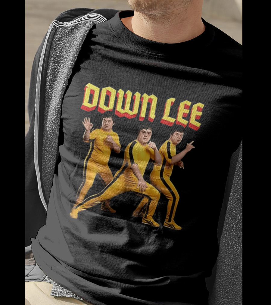 Down Lee Meme Yellow Jumpsuit Trio Martial Arts T-Shirt