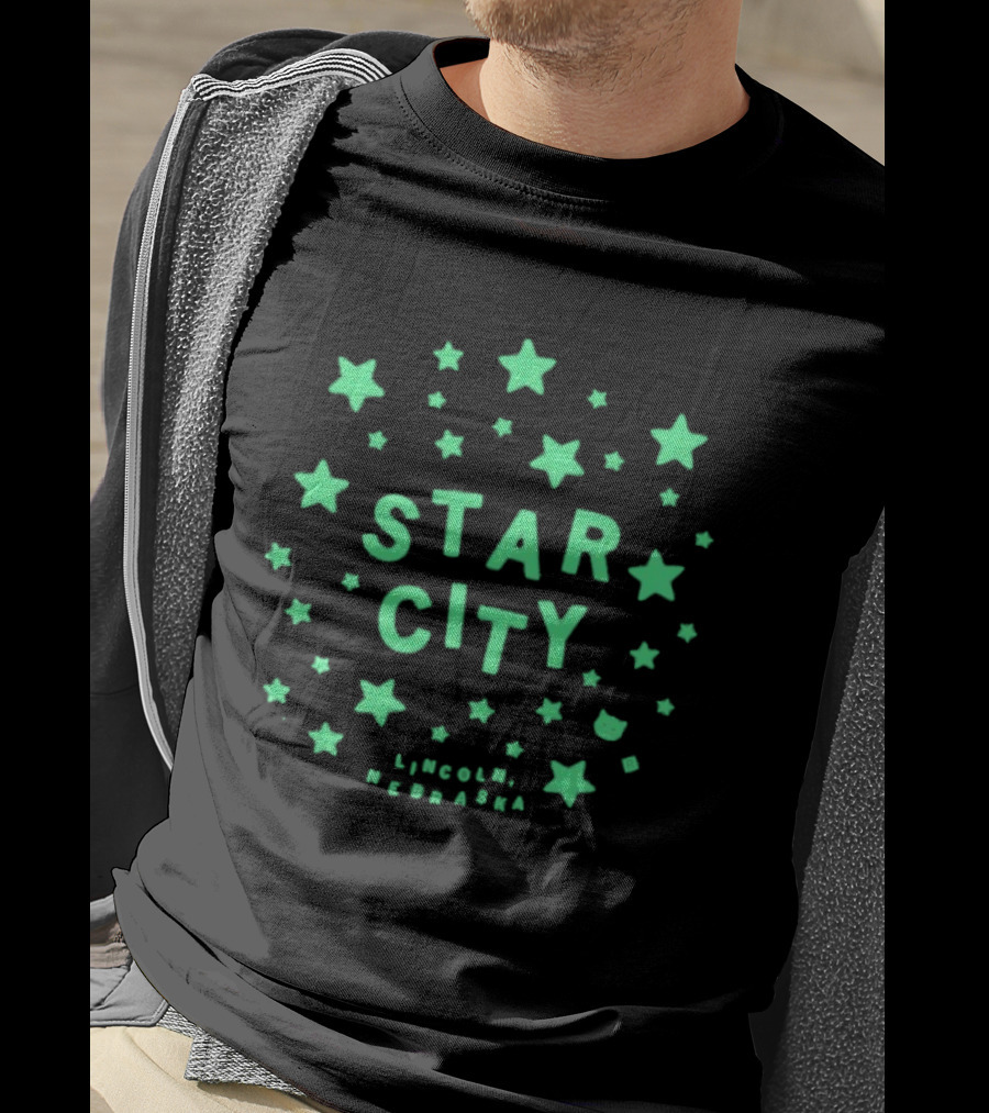 Glow In The Dark Star City Lincoln Nebraska Stars T-Shirt