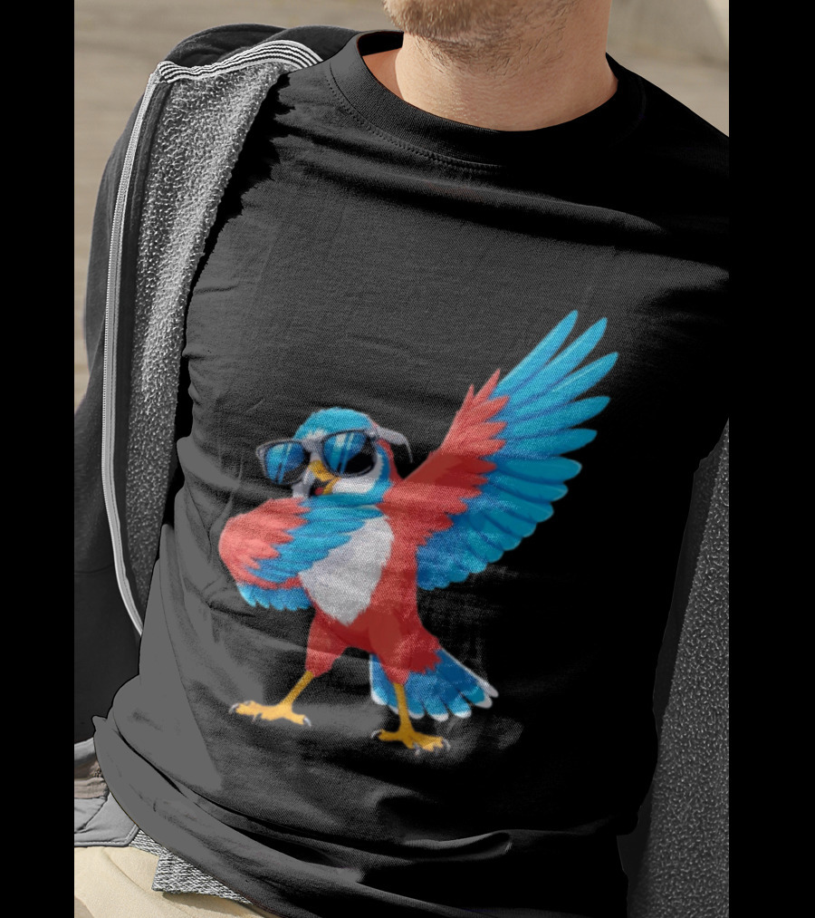 Sea Hawk Bird Dabbing With Sunglasses T-Shirt