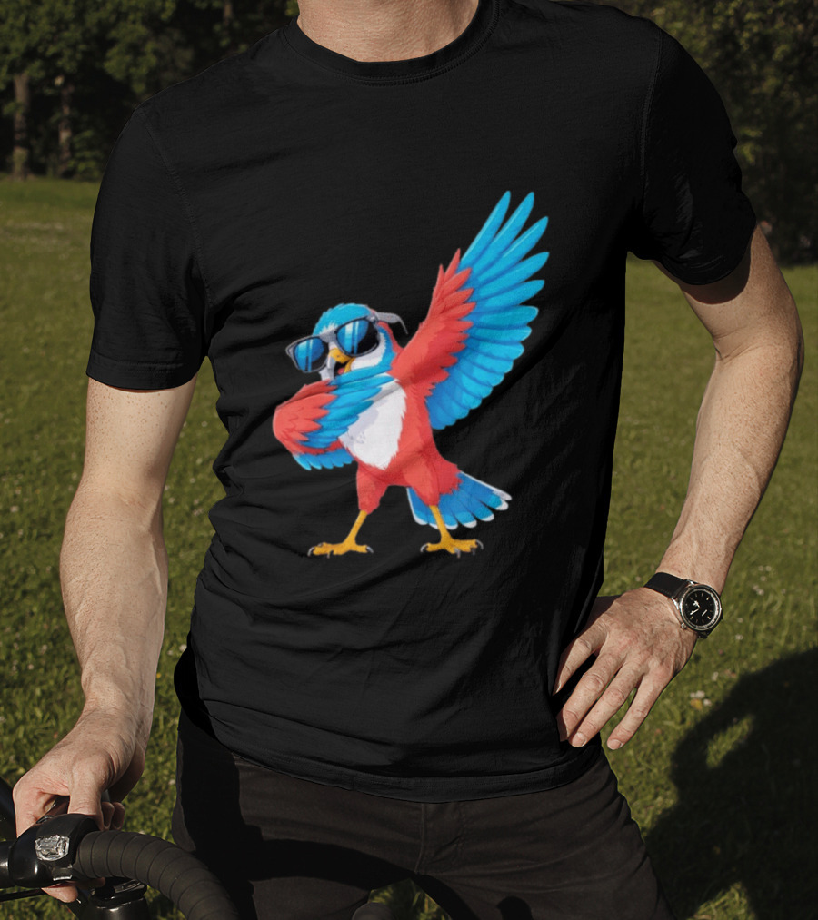 Sea Hawk Bird Dabbing With Sunglasses T-Shirt
