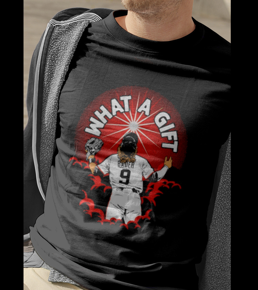 What A Gift Harrison Bader San Francisco Number 9 T-Shirt