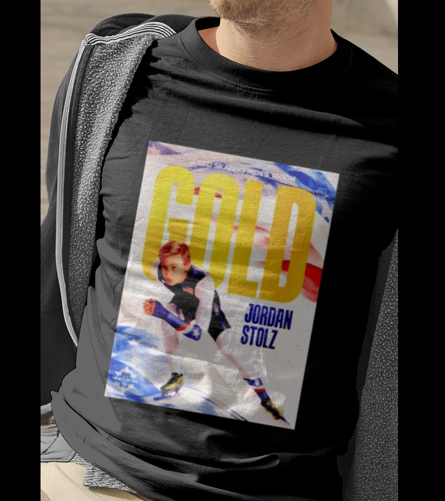Speed Skating Men's 1000m Gold Jordan Stolz Milan Cortina 2026 T-Shirt
