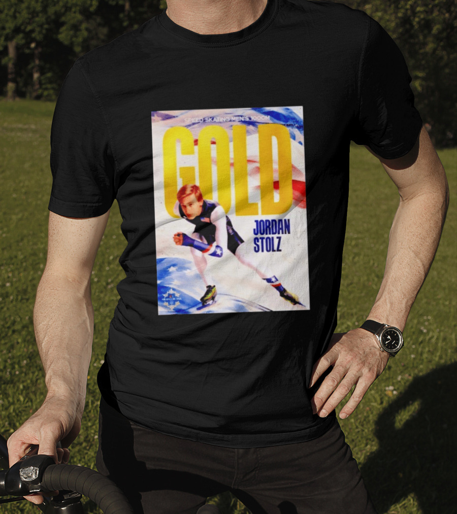 Speed Skating Men's 1000m Gold Jordan Stolz Milan Cortina 2026 T-Shirt