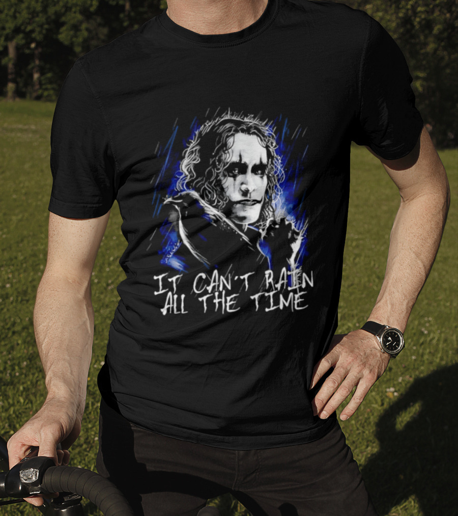 The Crow It Can't Rain All The Time Eric Draven Grunge Painting T-Shirt