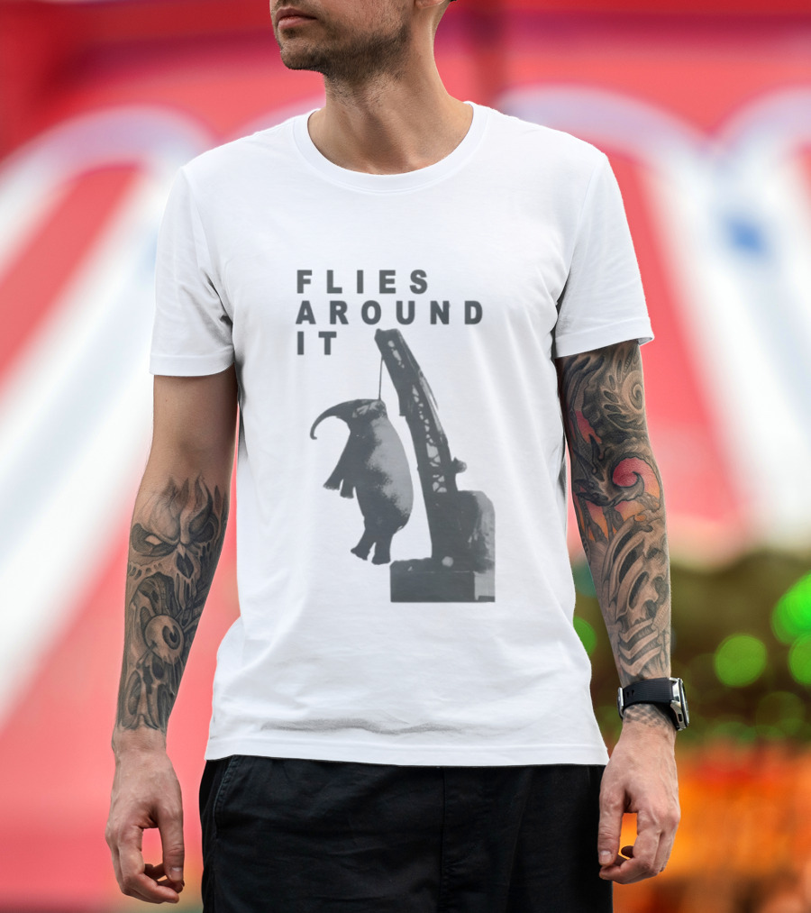 Elephant Flies Around It Crane T-Shirt
