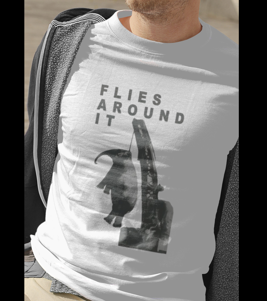 Elephant Flies Around It Crane T-Shirt