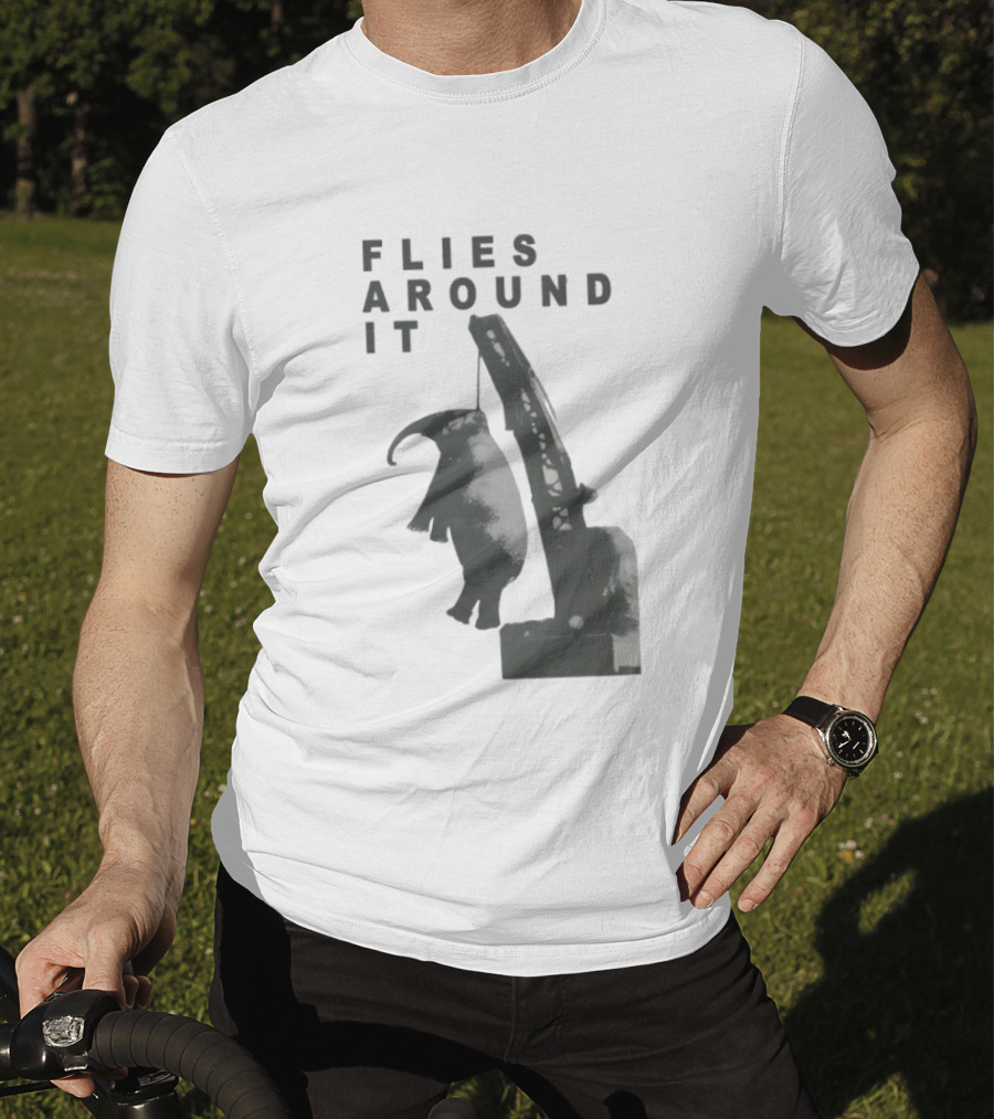 Elephant Flies Around It Crane T-Shirt