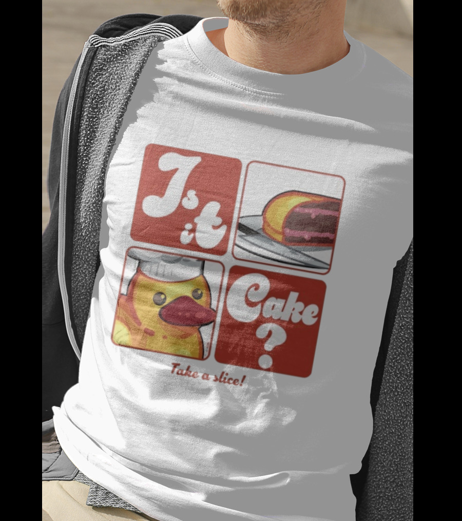 Is It Cake Rubber Ducky Chef Puzzle Blocks T-Shirt