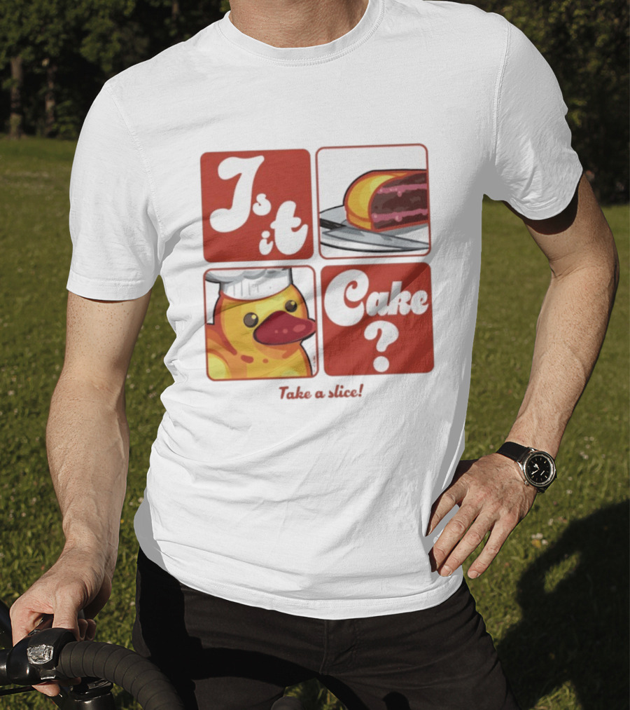 Is It Cake Rubber Ducky Chef Puzzle Blocks T-Shirt