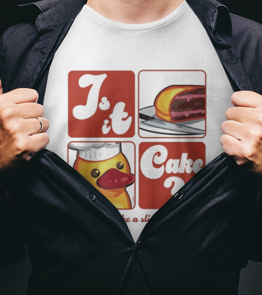 Is It Cake Rubber Ducky Chef Puzzle Blocks T-Shirt