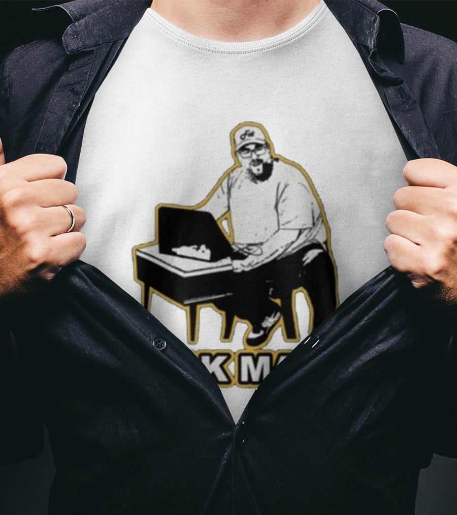 PEAK MALE Bearded Man Sitting At Desk Sketch T-Shirt