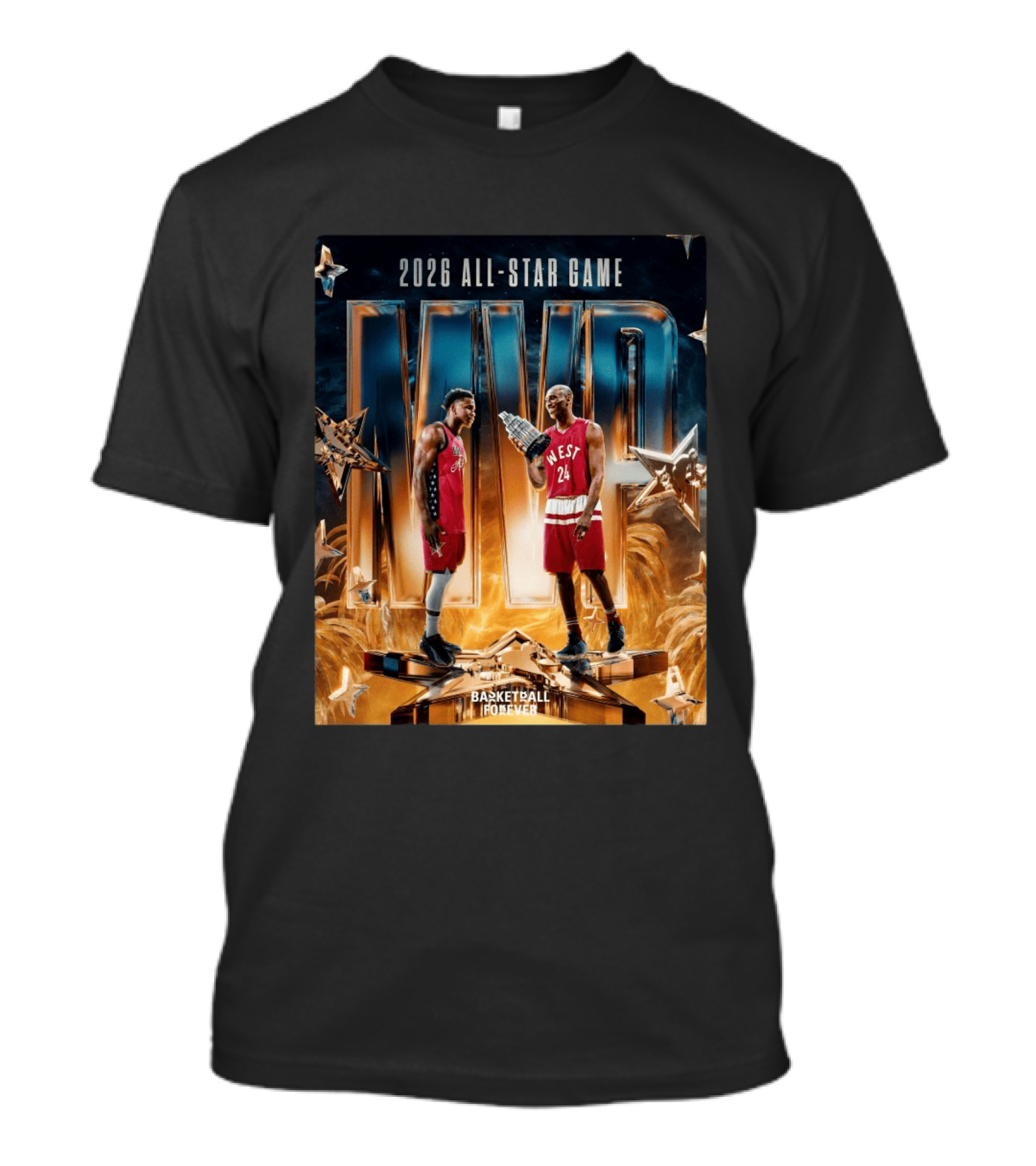 2026 All Star Game MVP Anthony Edwards Kobe Bryant Basketball Forever T-Shirt