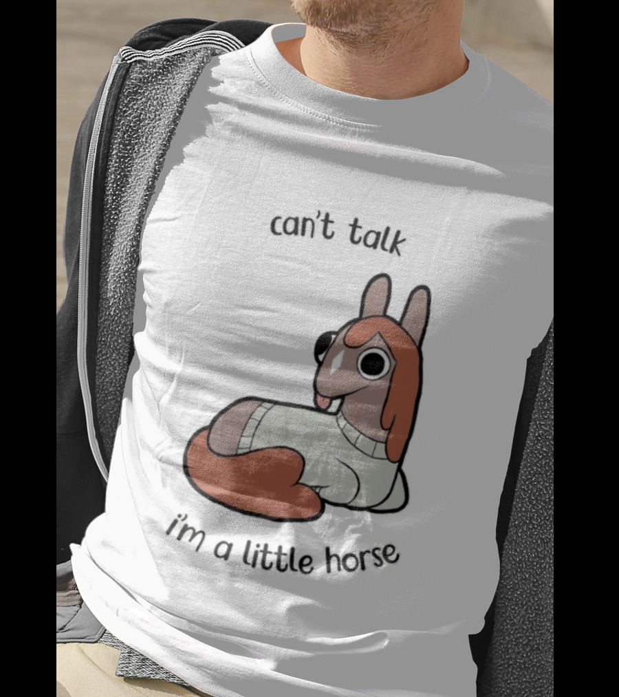 Lucah Can't Talk I'm A Little Horse Cute Cartoon T-Shirt