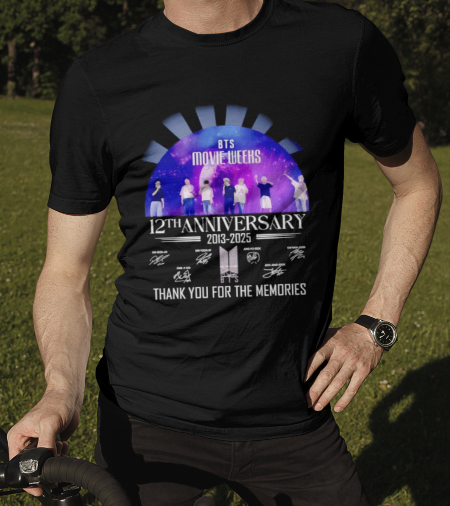 BTS Movie Weeks 12th Anniversary 2013 2025 Thank You For The Memories T-Shirt