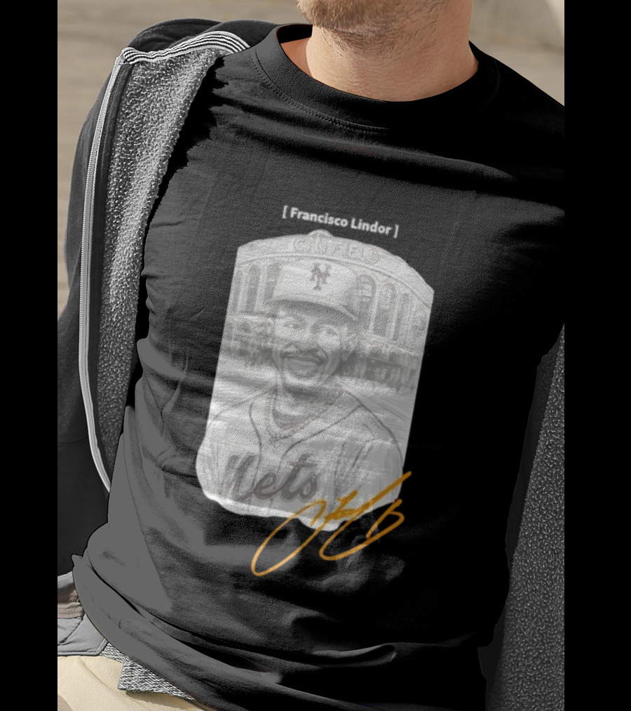 Francisco Lindor New York Mets Citi Field Signature T-Shirt