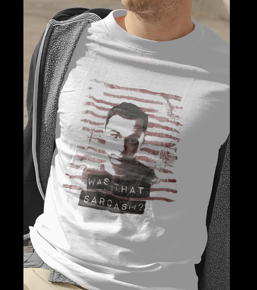 Sheldon Cooper Was That Sarcasm Iconic Quote Stripes T-Shirt