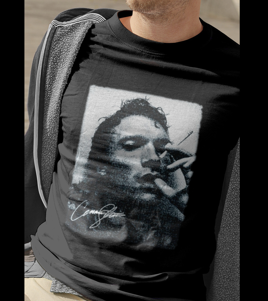 Ilya Rozanov Cigarette Portrait Cursive Signature T-Shirt