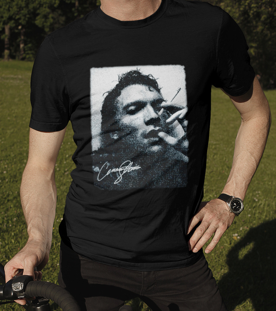 Ilya Rozanov Cigarette Portrait Cursive Signature T-Shirt