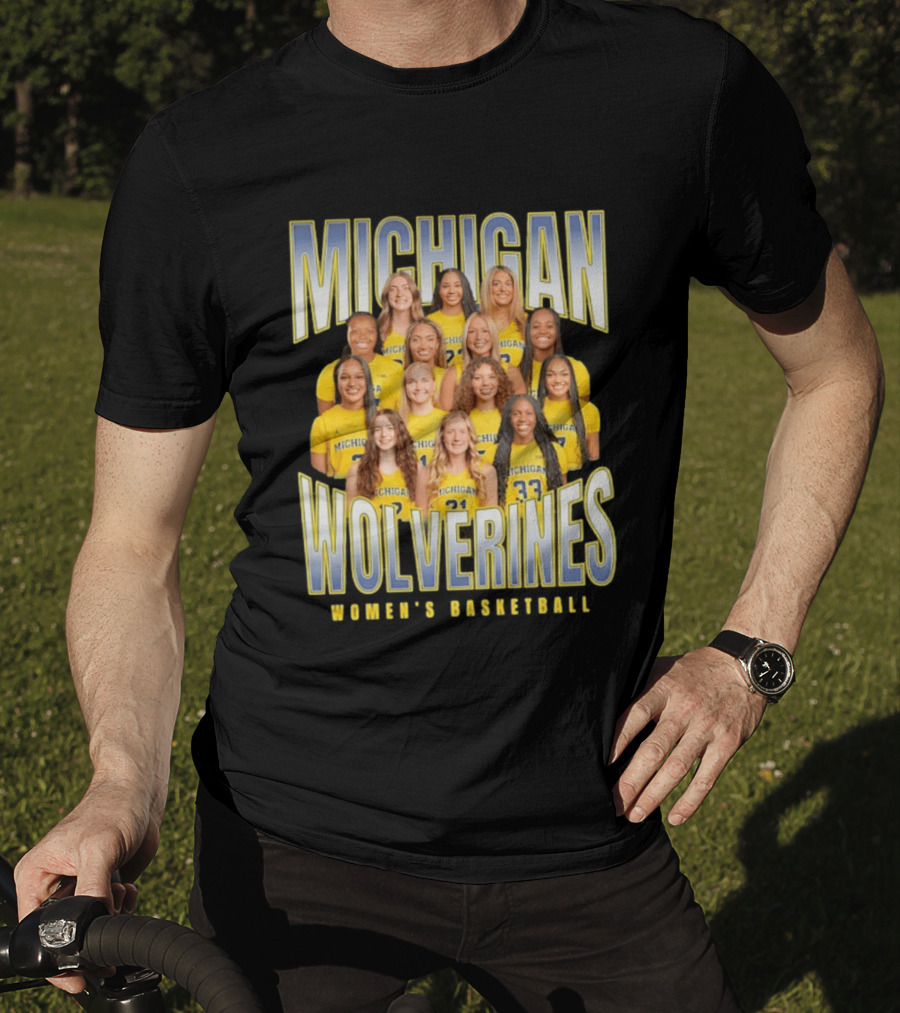 Michigan Wolverines Women's Basketball Team Photography T-Shirt