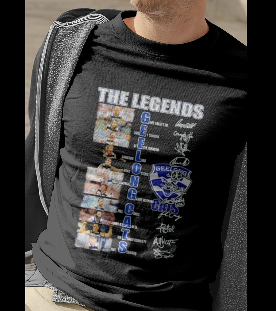 The Legends Of Geelong Cats Player Signatures And Iconic Players T-Shirt