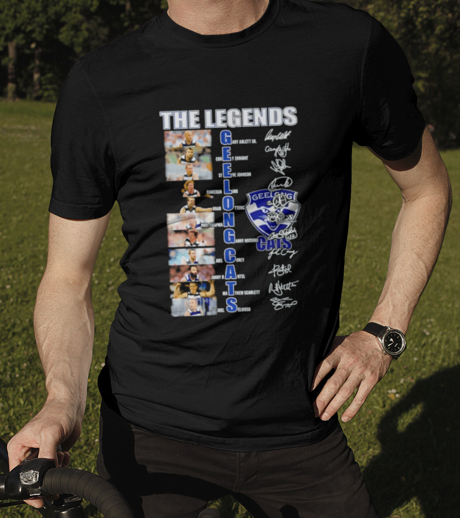 The Legends Of Geelong Cats Player Signatures And Iconic Players T-Shirt