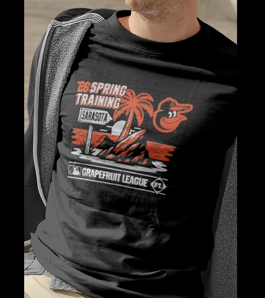 2026 Spring Training Baltimore Orioles Grapefruit League Retro Palm Beach T-Shirt