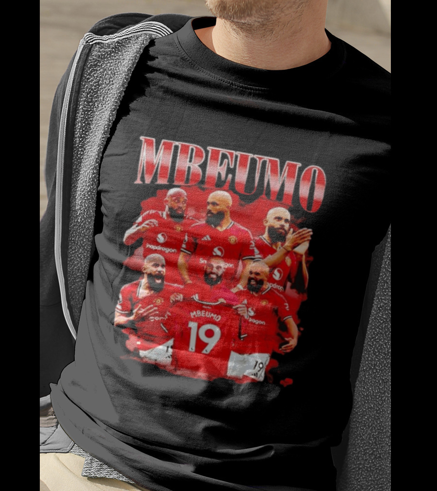 Bryan Mbeumo Manchester United Collage Snapdragon Number 19 T-Shirt