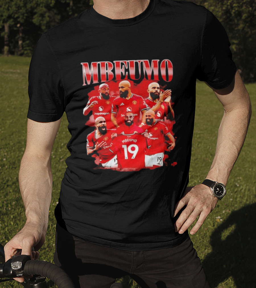 Bryan Mbeumo Manchester United Collage Snapdragon Number 19 T-Shirt