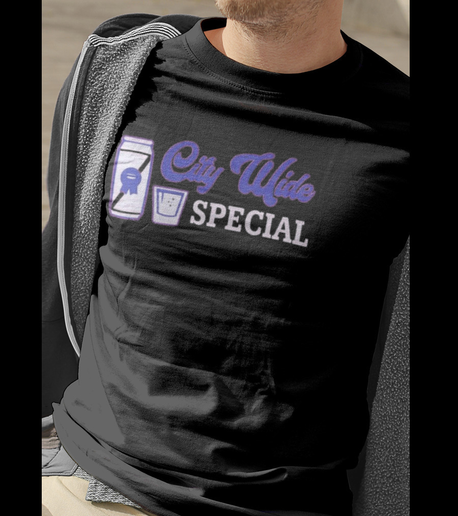 City Wide Special Philadelphia Phillies Beer Can And Shot T-Shirt
