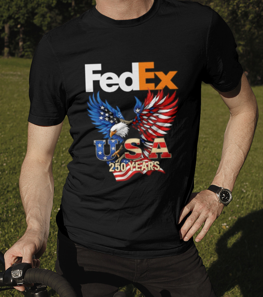 FedEx Eagle 250 Years USA Flag Patriotic Celebration T-Shirt
