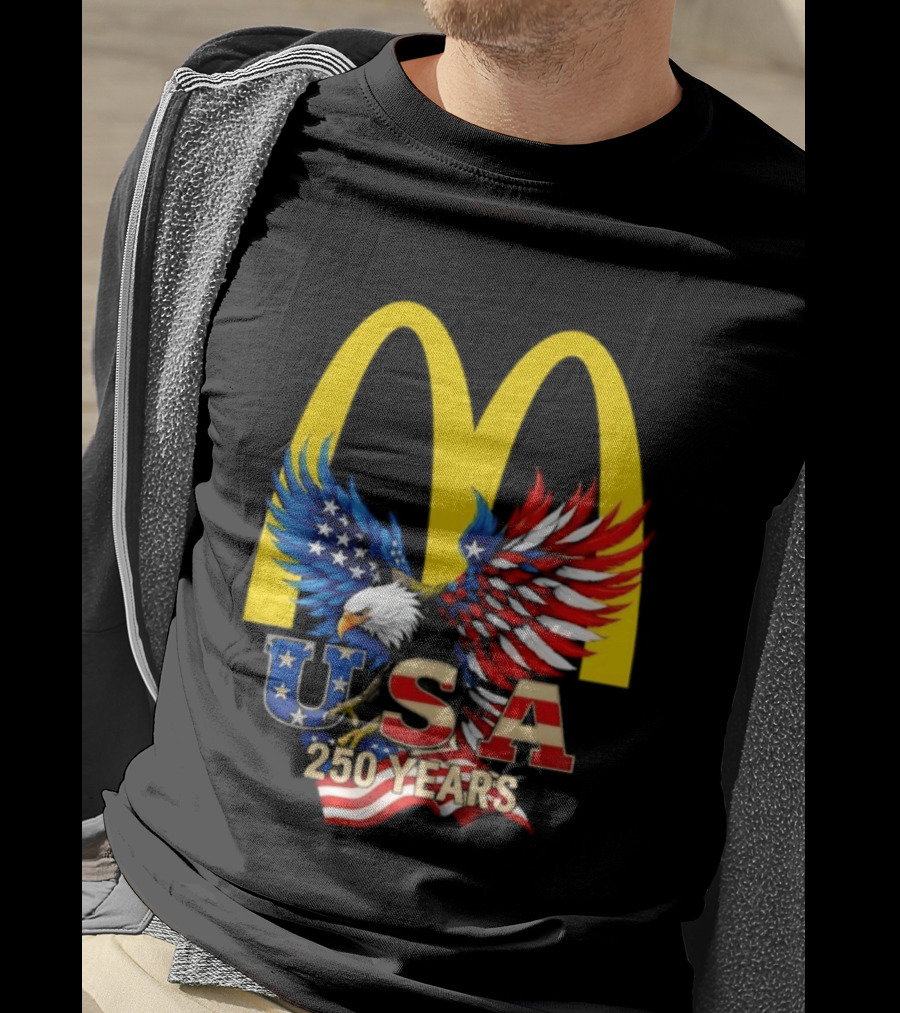 Eagle USA 250 Years McDonald's Flag Celebration T-Shirt