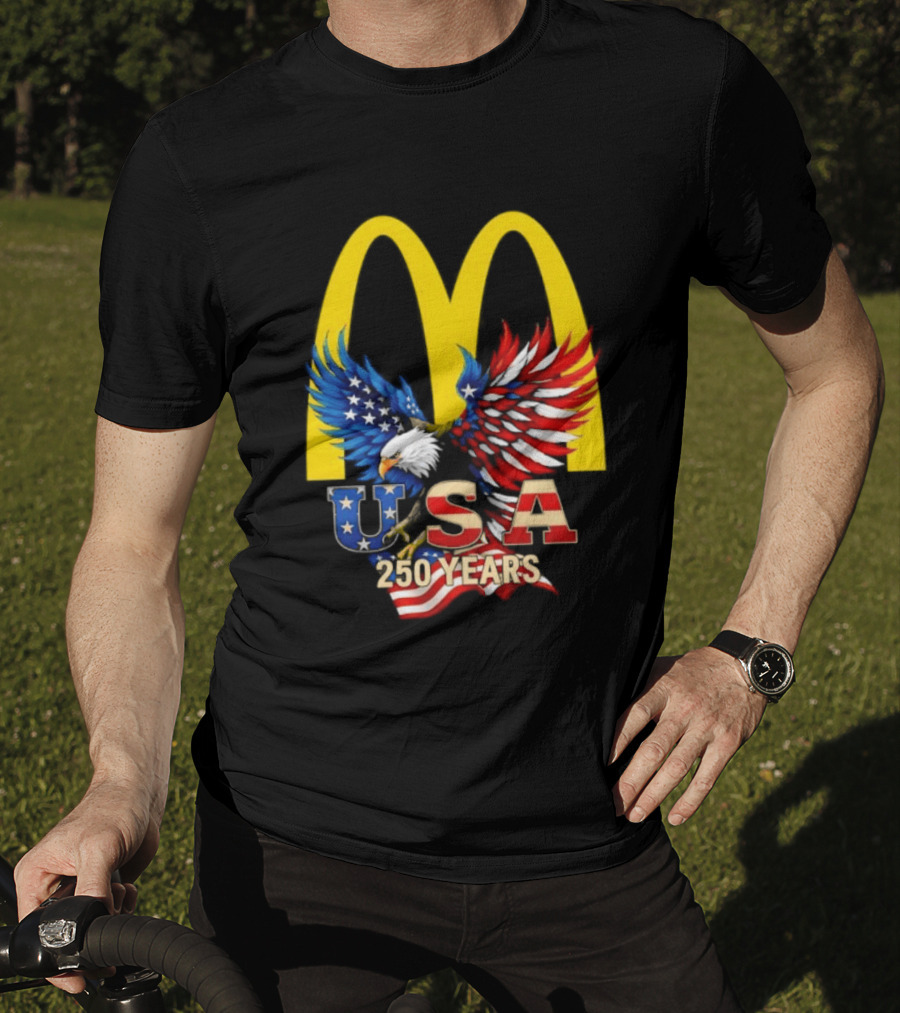 Eagle USA 250 Years McDonald's Flag Celebration T-Shirt