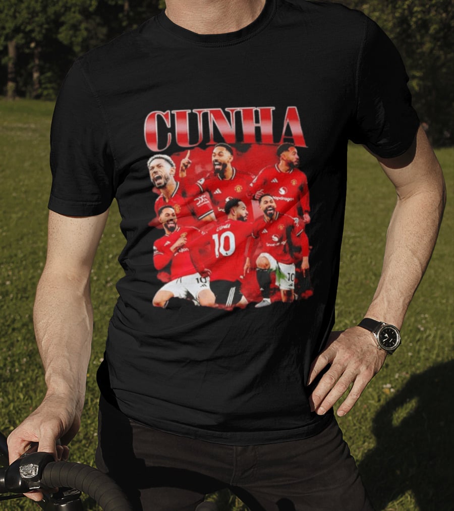 Cunha Manchester United Bootleg Picture Collage T-Shirt