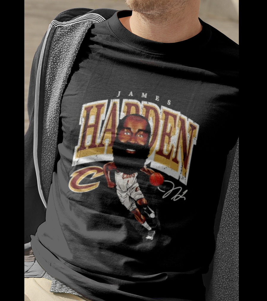 James Harden Cleveland Cavaliers Cartoon Basketball Player CA QS T-Shirt