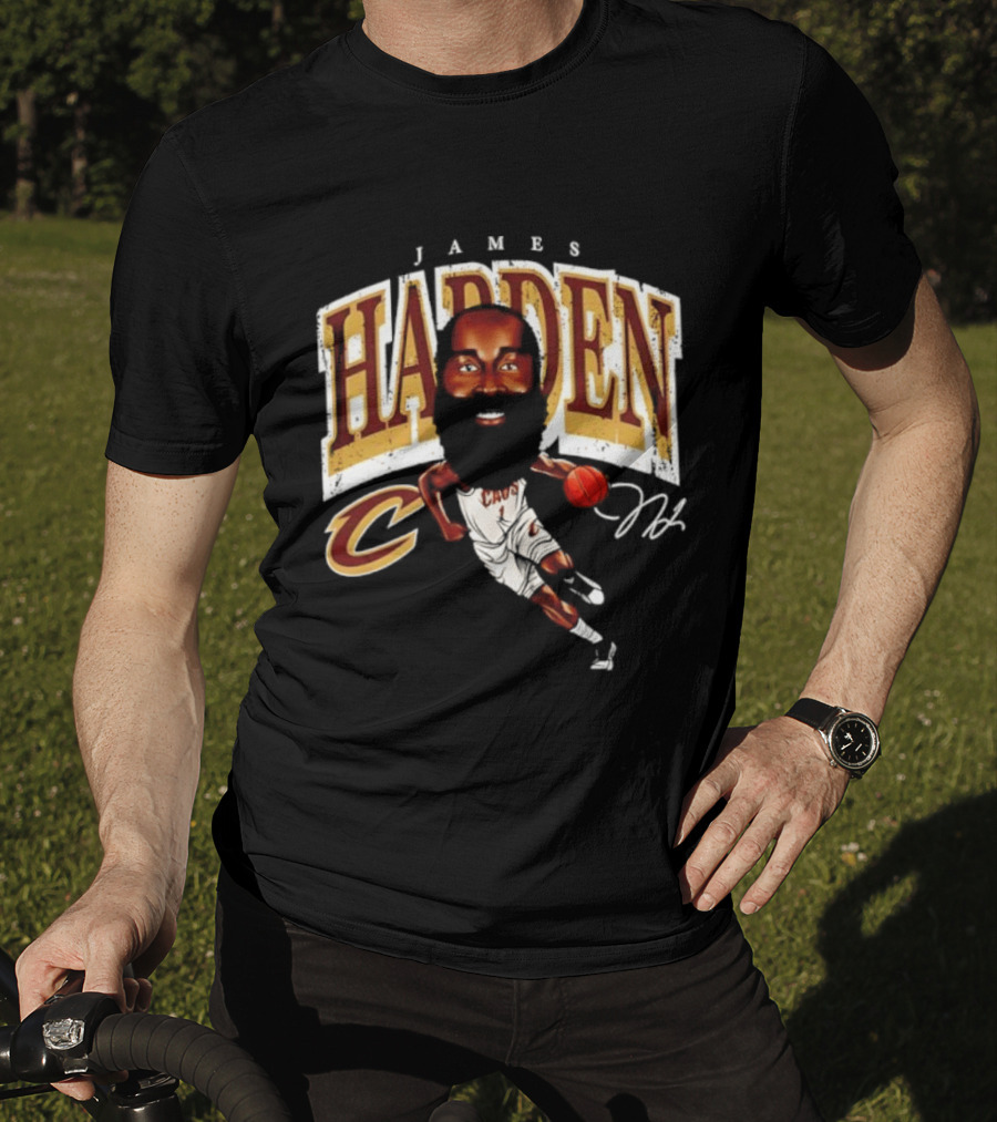 James Harden Cleveland Cavaliers Cartoon Basketball Player CA QS T-Shirt
