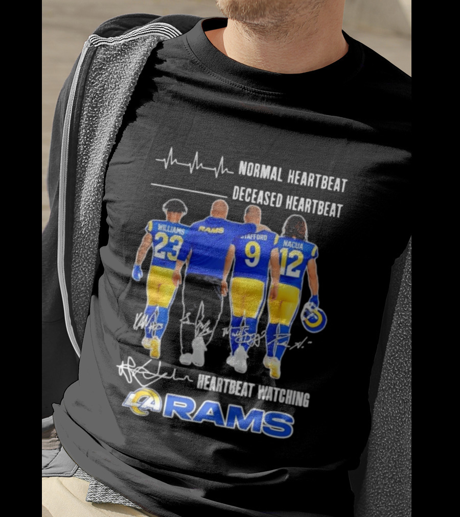 Williams Rams Stafford Nacua Heartbeat Ing Los Angeles T-Shirt