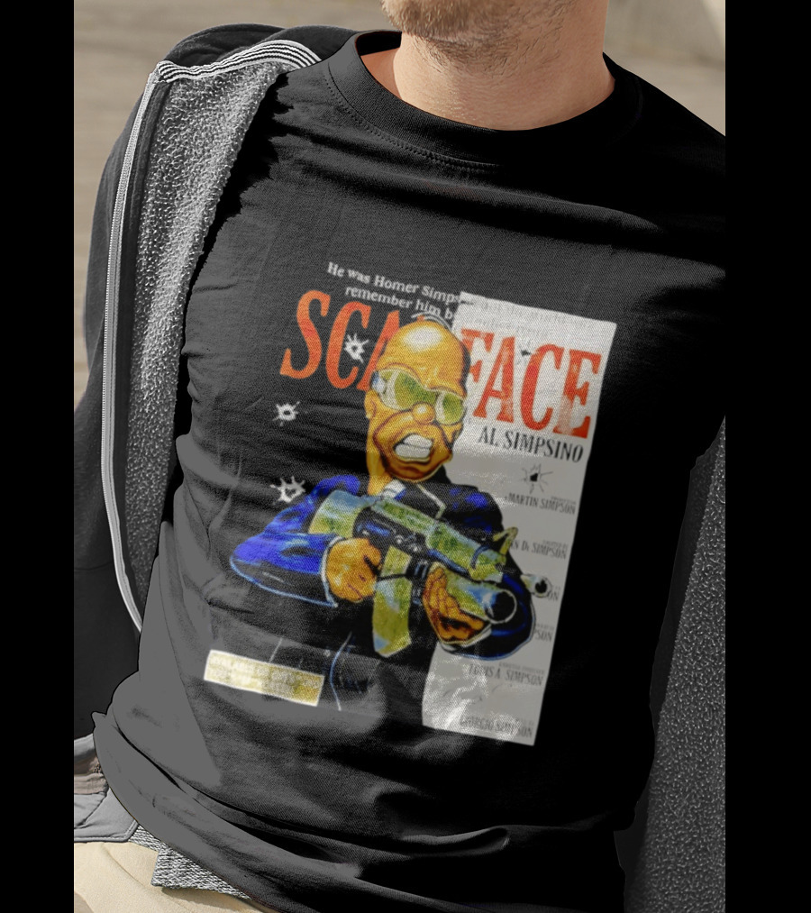 Scarface Al Simpsino Parody Available On DVD Reference T-Shirt