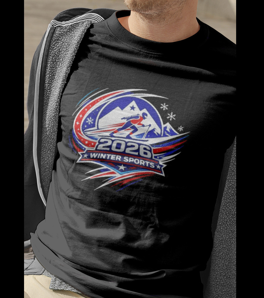 2026 Winter Sports Skiing Snowboarding Team USA T-Shirt