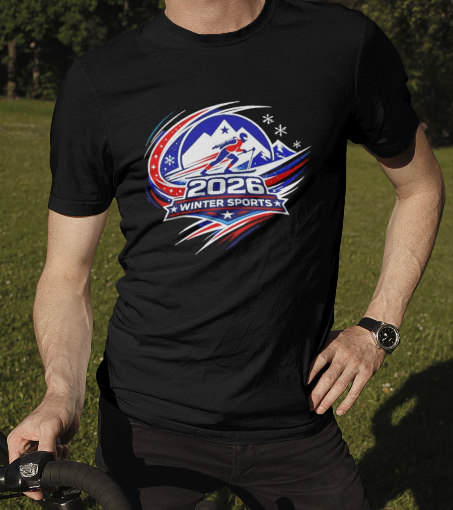 2026 Winter Sports Skiing Snowboarding Team USA T-Shirt