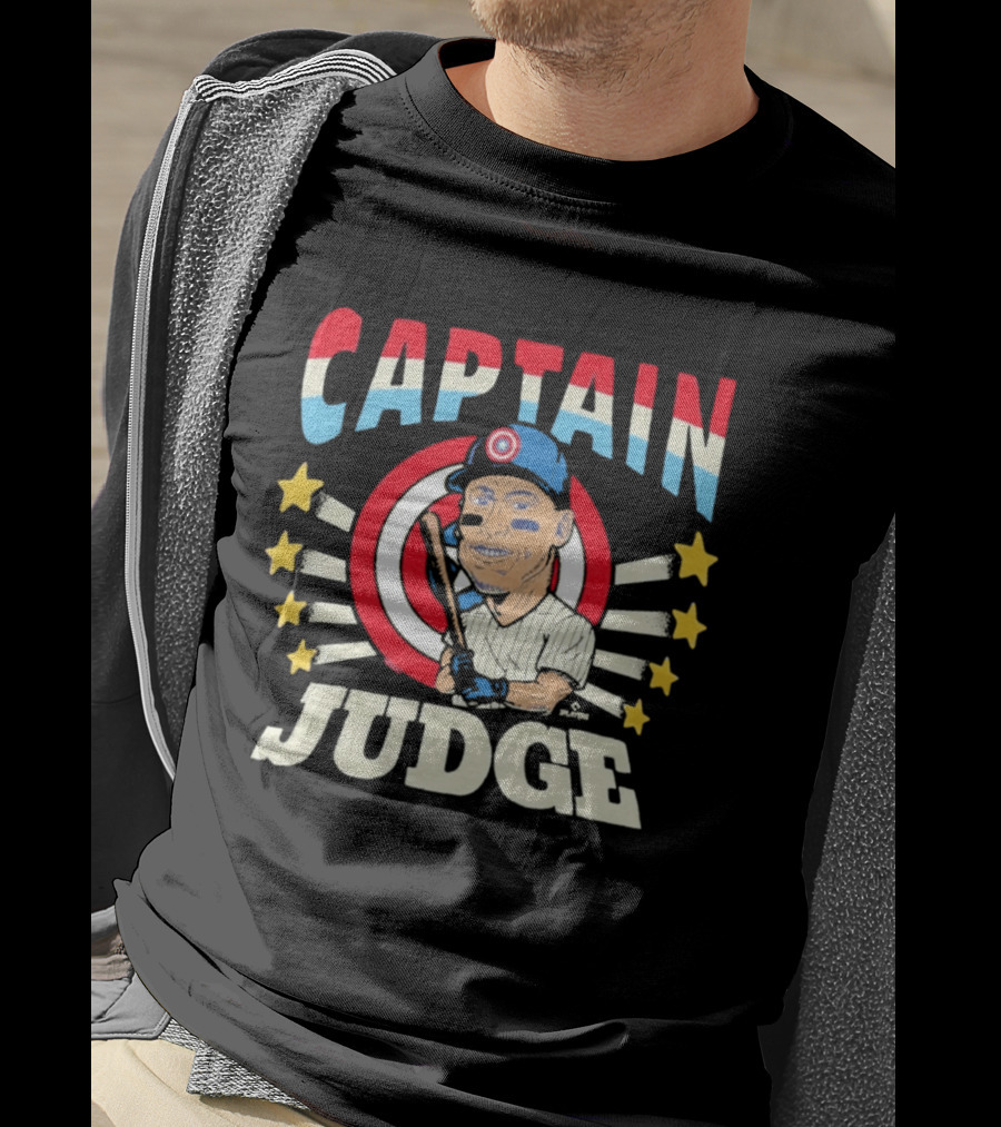 Captain Aaron Judge New York Yankees Baseball Star Caricature T-Shirt