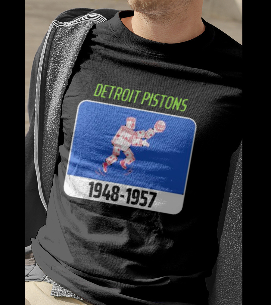 Detroit Pistons 1948 1957 Retro Basketball T-Shirt